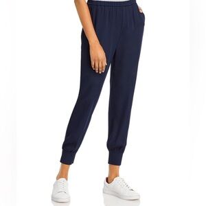 THEORY silk Joggers navy blue